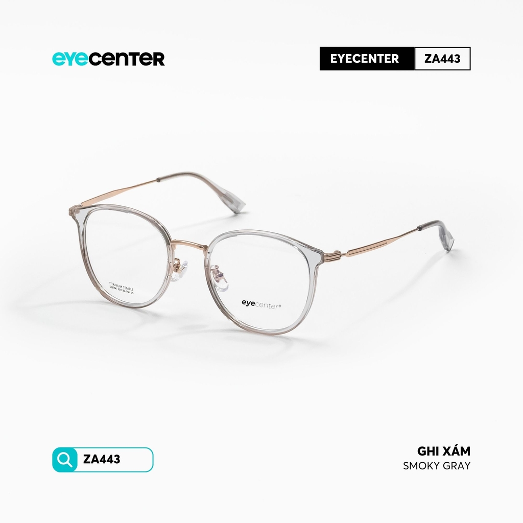 [ZA443] Gọng kính cận nữ chất liệu nhựa phối Titanium chống gỉ siêu nhẹ by Eye Center Vietnam