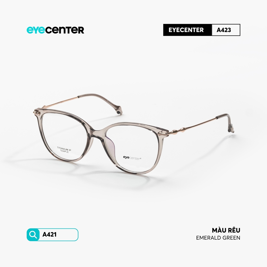 [VA423] Gọng kính cận mắt mèo nữ chất liệu nhựa phối kim loại chống gỉ by Eye Center Vietnam