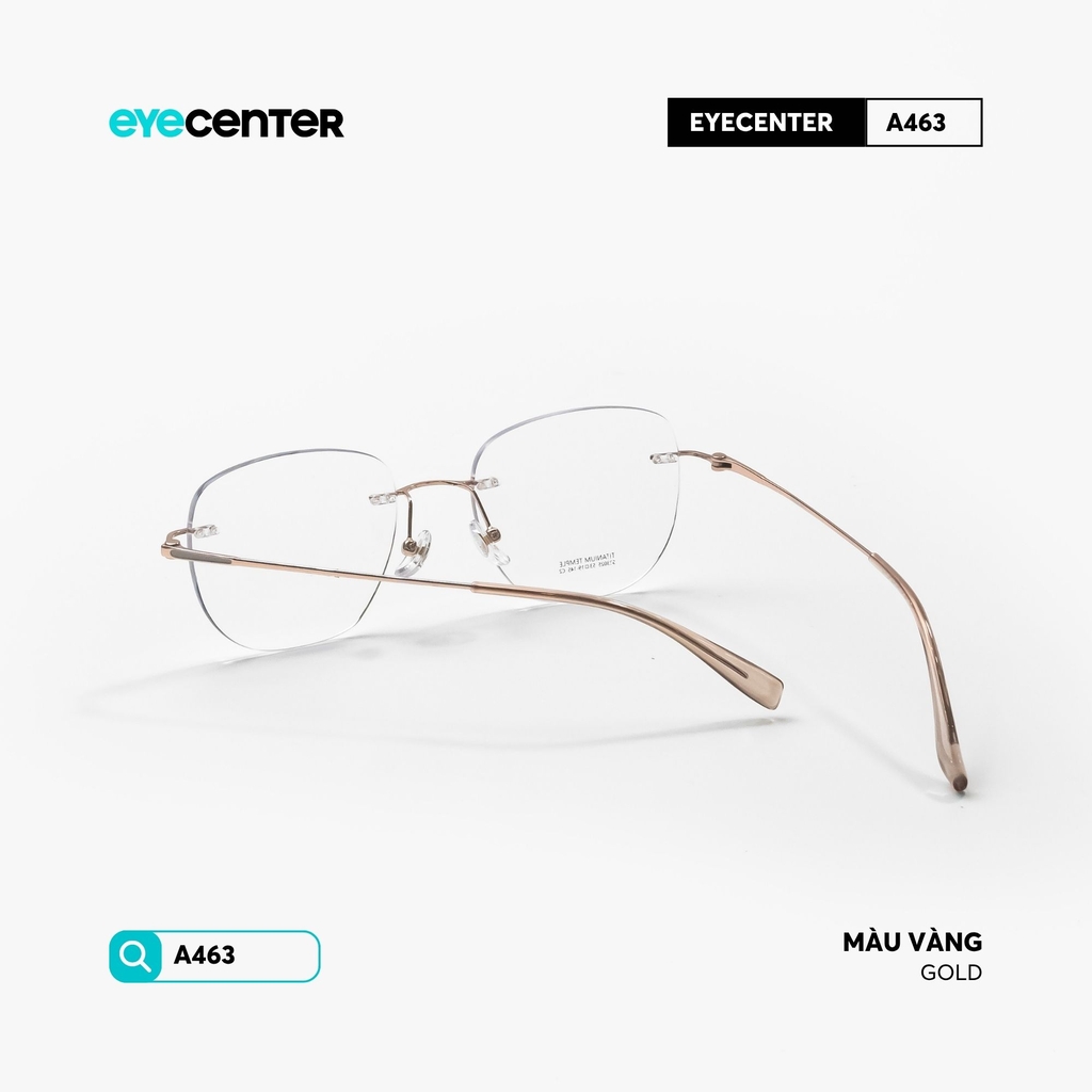 [VA463] Gọng kính cận khoan nam nữ chất liệu Titanium siêu nhẹ chống gãy by Eye Center Vietnam