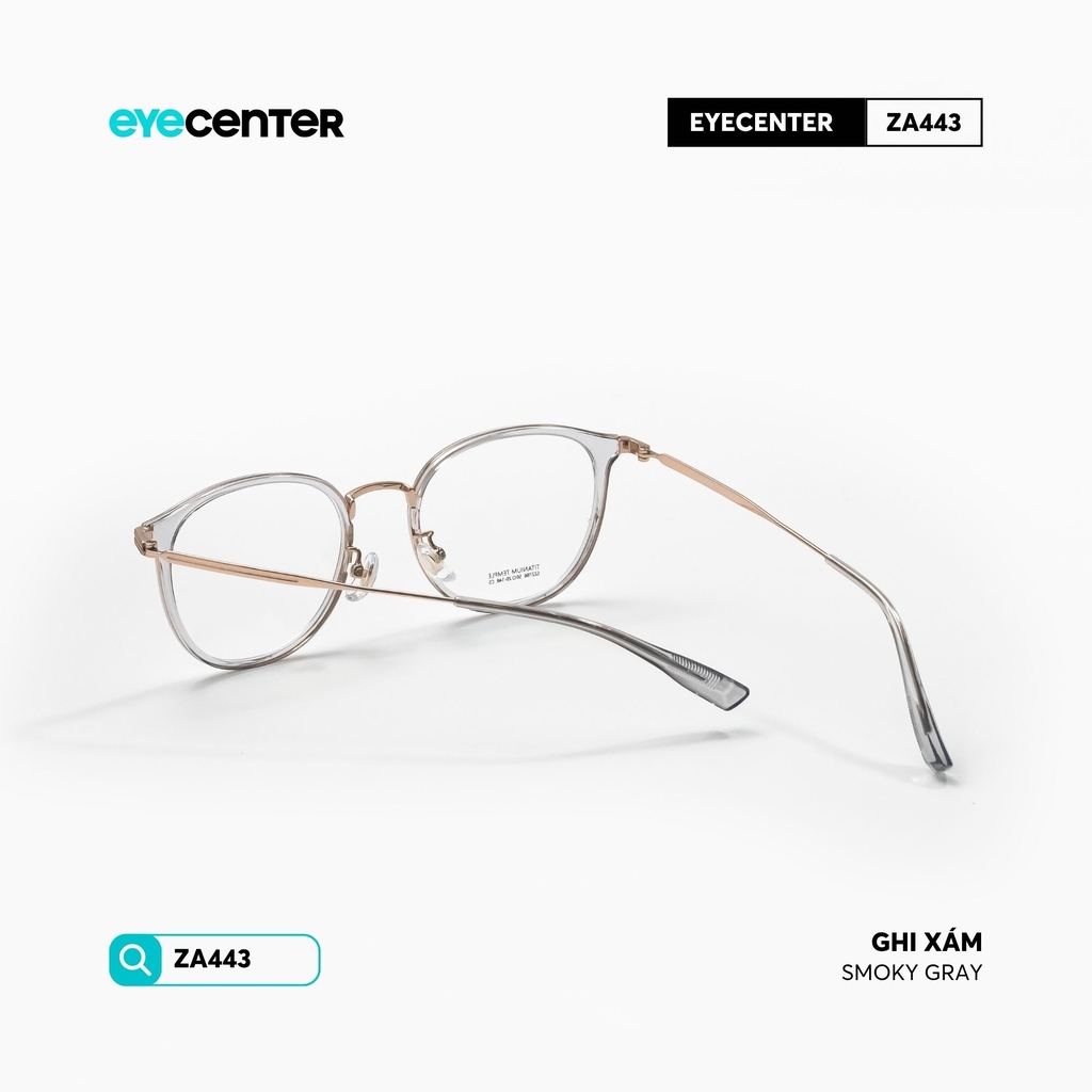 [ZA443] Gọng kính cận nữ chất liệu nhựa phối Titanium chống gỉ siêu nhẹ by Eye Center Vietnam