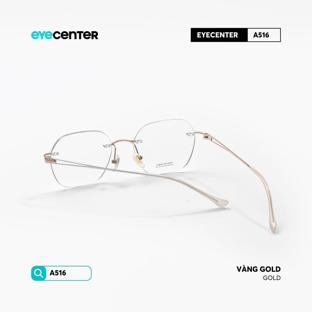 [A516] Gọng kính cận không viền nam nữ Titanium siêu nhẹ chống gỉ by Eye Center Vietnam