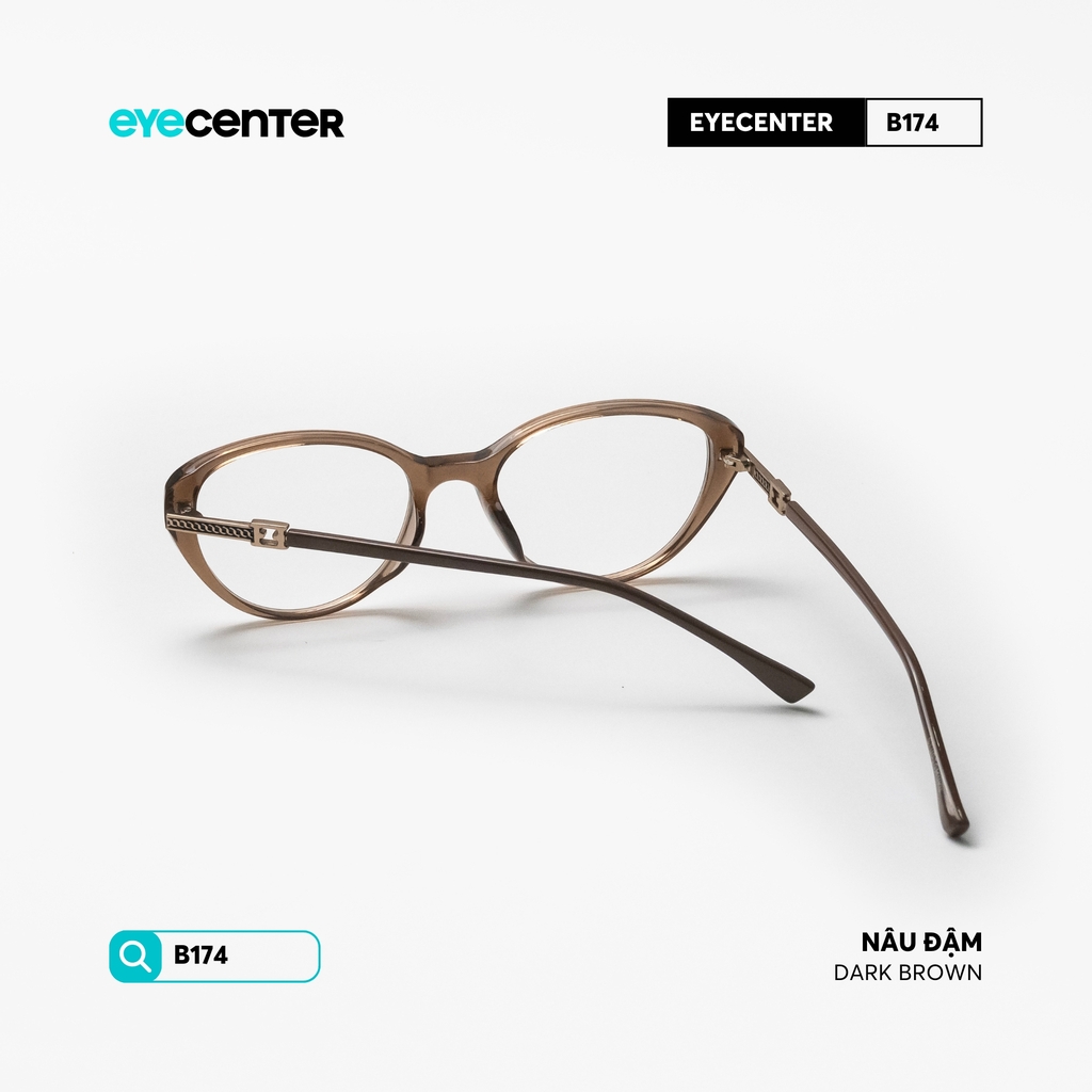 [B174] Gọng kính cận mắt mèo nữ chất liệu nhựa phối kim loại chống gỉ by Eye Center Vietnam