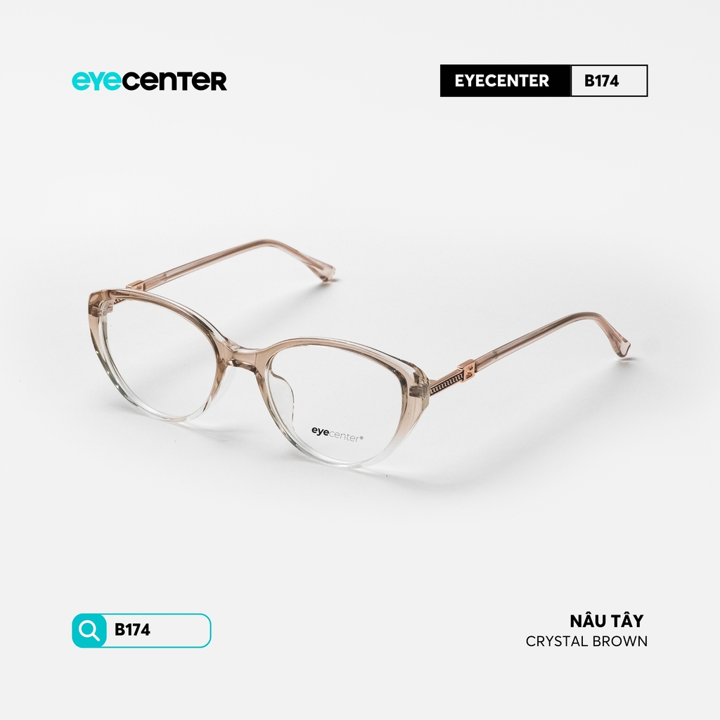 [B174] Gọng kính cận mắt mèo nữ chất liệu nhựa phối kim loại chống gỉ by Eye Center Vietnam