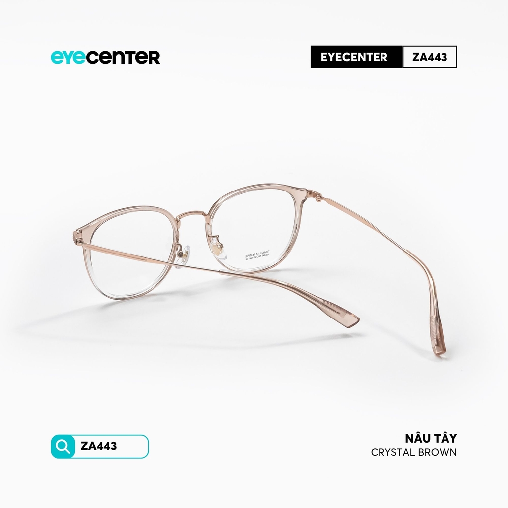 [ZA443] Gọng kính cận nữ chất liệu nhựa phối Titanium chống gỉ siêu nhẹ by Eye Center Vietnam