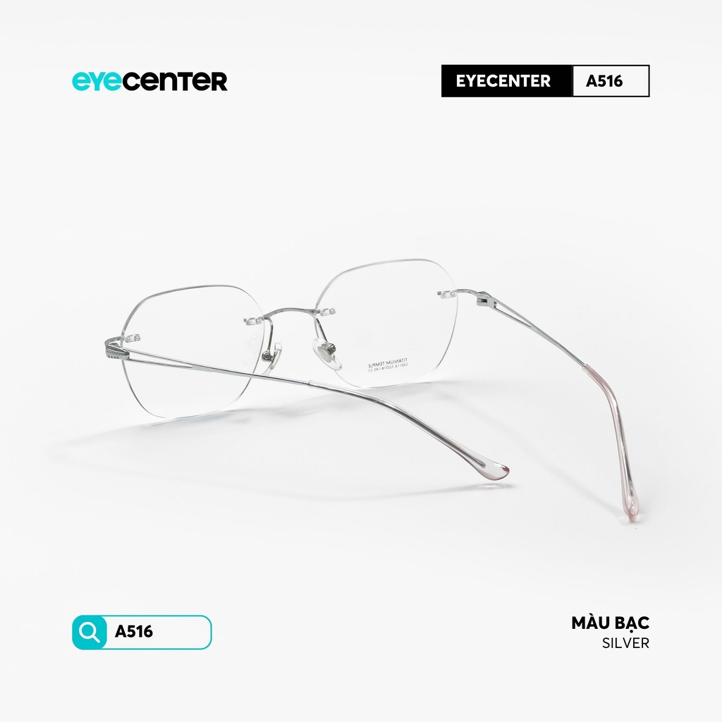 [A516] Gọng kính cận không viền nam nữ Titanium siêu nhẹ chống gỉ by Eye Center Vietnam