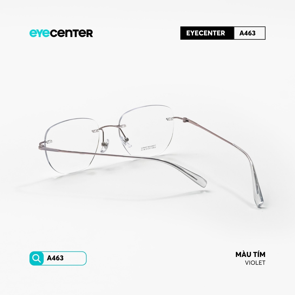 [VA463] Gọng kính cận khoan nam nữ chất liệu Titanium siêu nhẹ chống gãy by Eye Center Vietnam