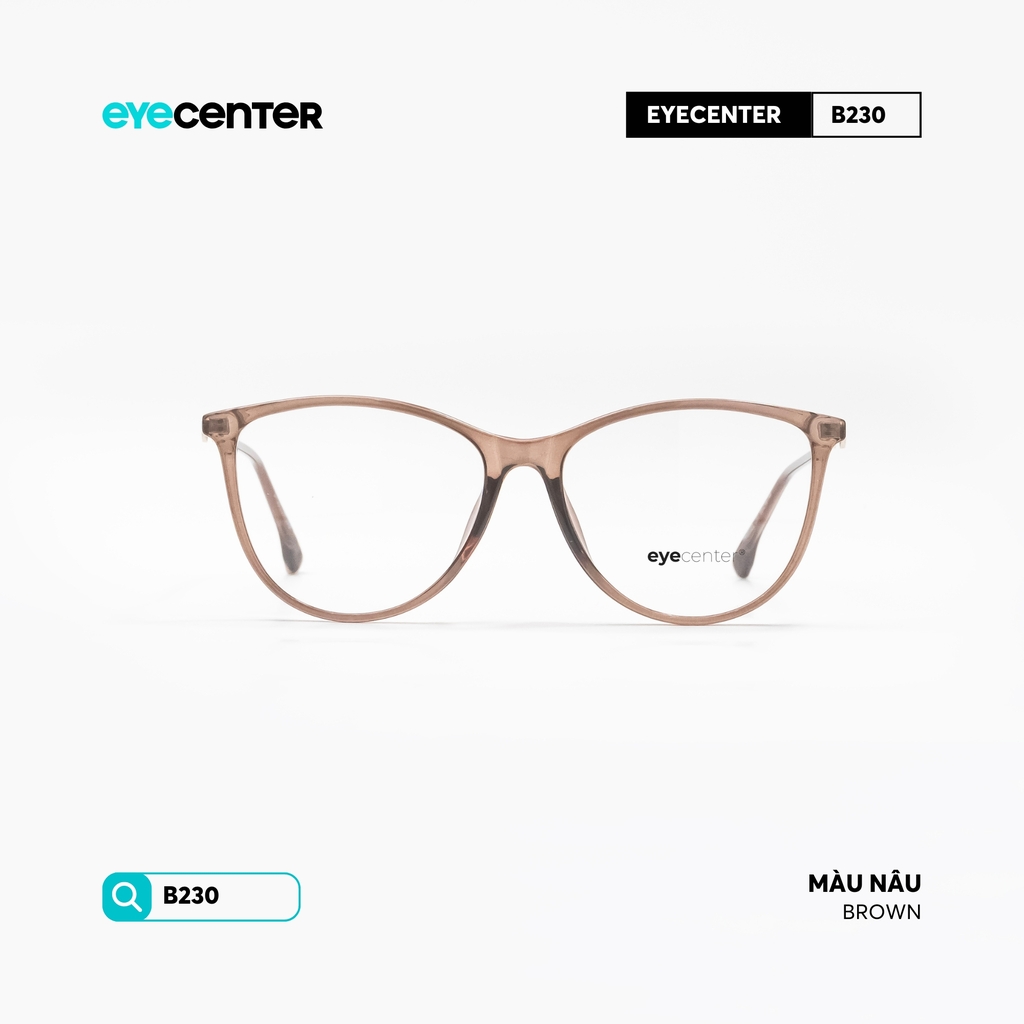 [B230] Gọng kính cận nữ mắt mèo chất  liệu nhựa phối kim loại chống gỉ by Eye Center Vietnam