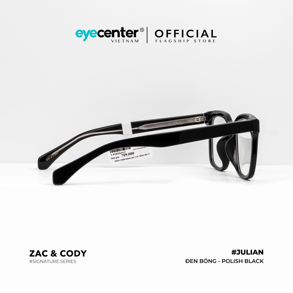 [A4] Gọng kính cận nam nữ Julian chính hãng ZAC & CODY lõi thép chống gãy ZC K9069 A4 by Eye Center Vietnam