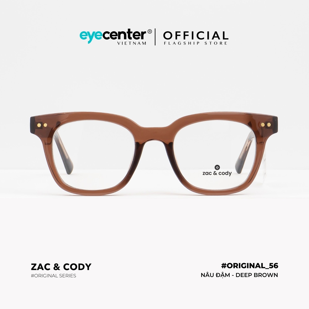 [B56][H135-6022]Gọng kính cận nam nữ  chính hãng ZAC & CODY lõi thép chống gãy cao cấp original.56 ZC H 135 by Eye Center Vietnam