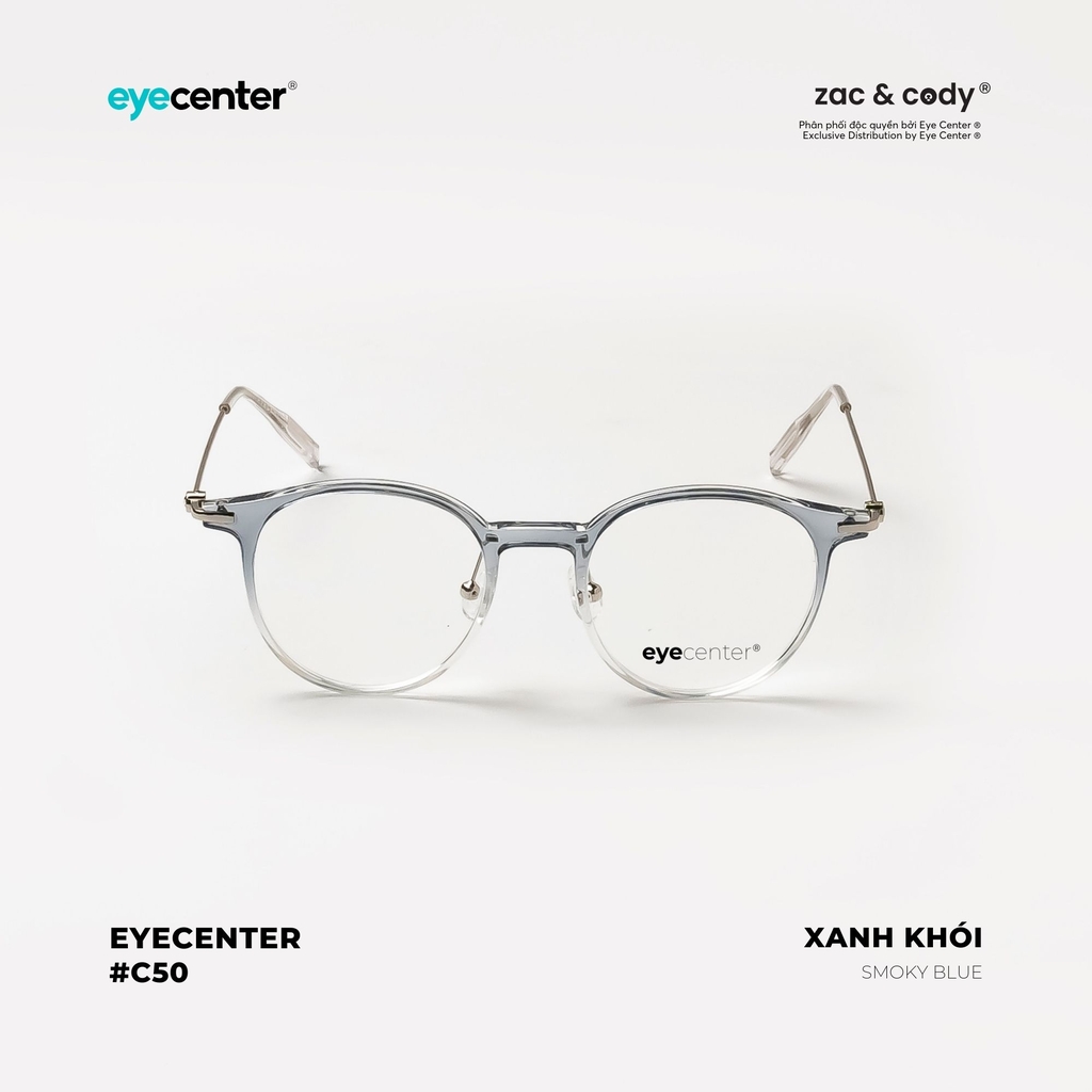 [C50] Gọng kính cận nam nữ chính hãng EYECENTER nhựa phối kim loại 83098 - 2276 by Eye Center Vietnam