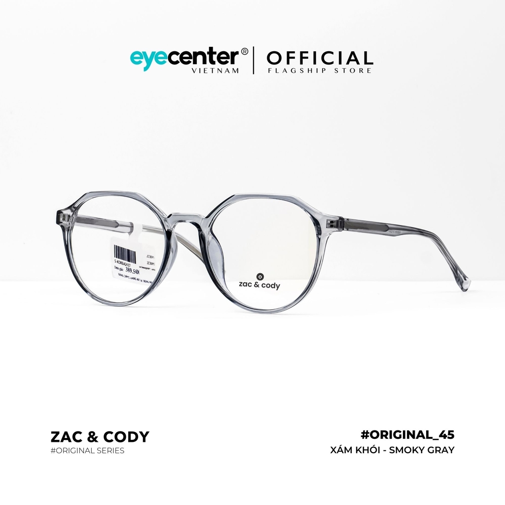 [B45] Gọng kính cận nam nữ chính hãng ZAC & CODY lõi thép chống gãy original.45 ZC K8095 by Eye Center Vietnam