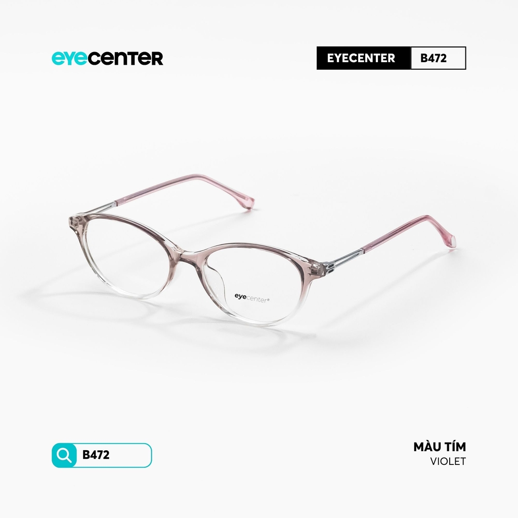 [B472] Gọng kính cận mắt mèo nữ chất liệu nhựa phối kim loại chống gỉ by Eye Center Vietnam