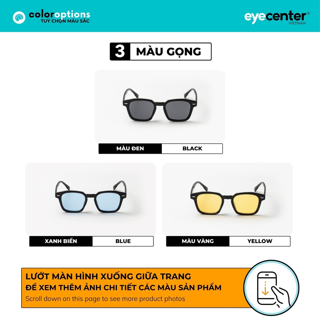 [S37] Kính mát Crystal UV chính hãng EYECENTER  nhiều màu 3351