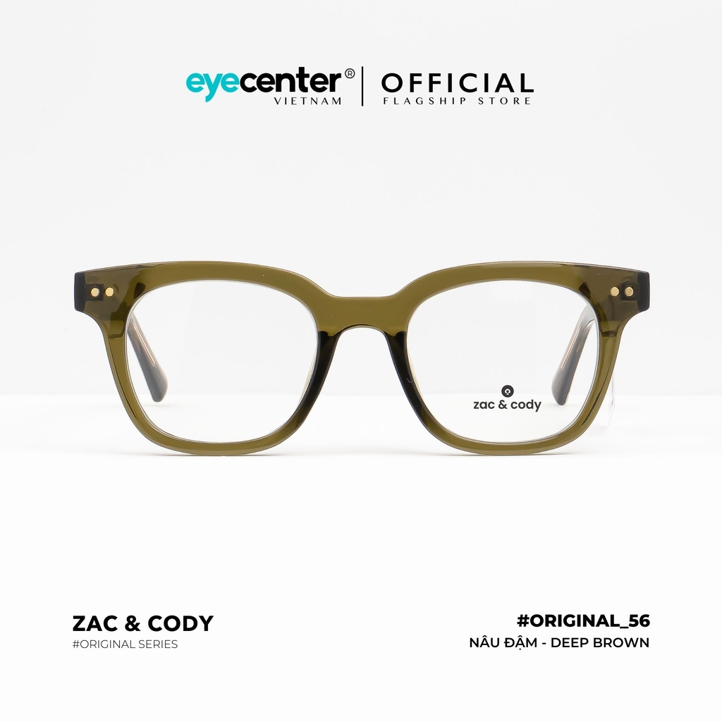 [B56][H135-6022]Gọng kính cận nam nữ  chính hãng ZAC & CODY lõi thép chống gãy cao cấp original.56 ZC H 135 by Eye Center Vietnam