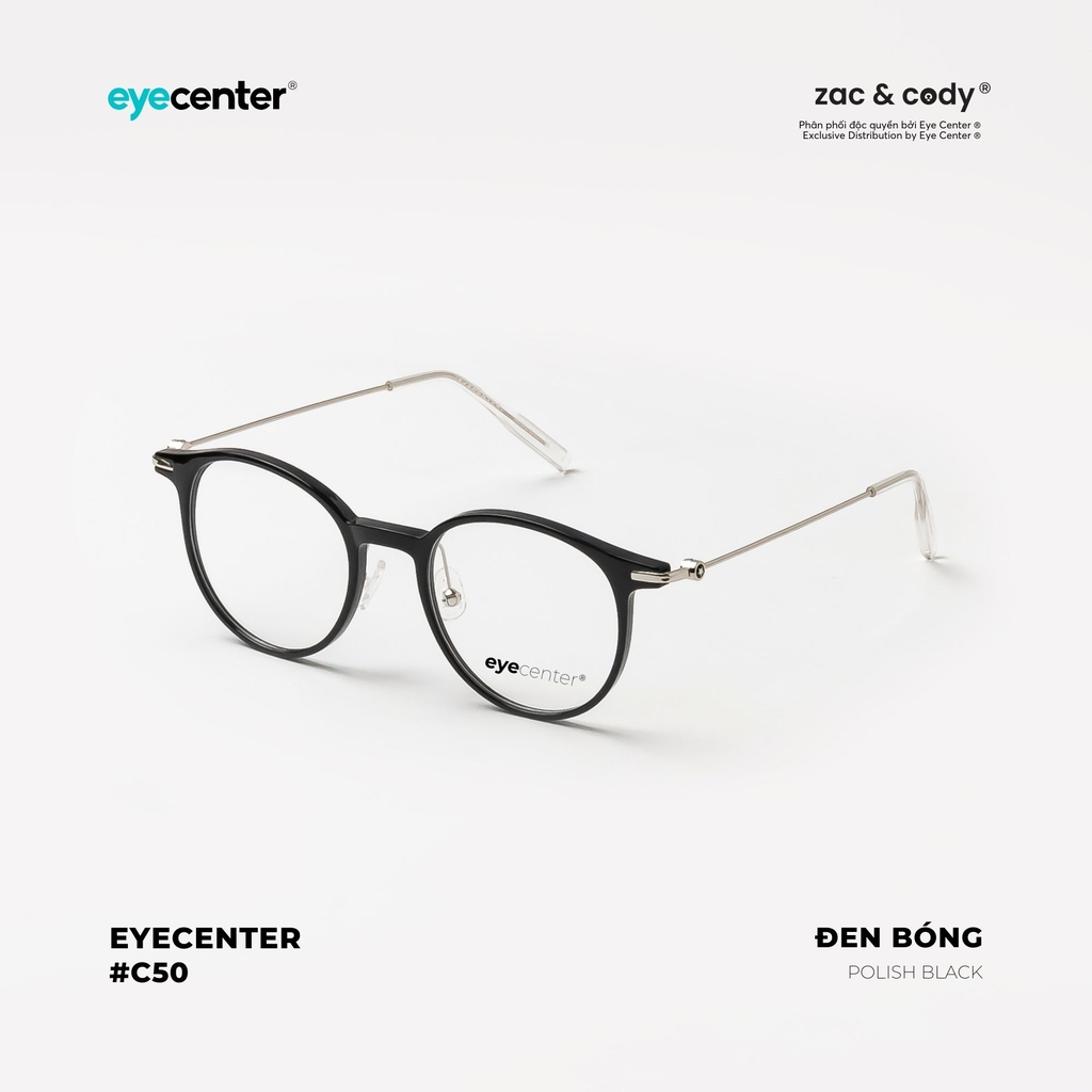 [C50] Gọng kính cận nam nữ chính hãng EYECENTER nhựa phối kim loại 83098 - 2276 by Eye Center Vietnam