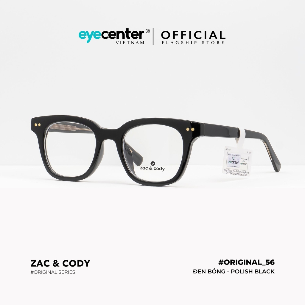 [B56][H135-6022]Gọng kính cận nam nữ  chính hãng ZAC & CODY lõi thép chống gãy cao cấp original.56 ZC H 135 by Eye Center Vietnam