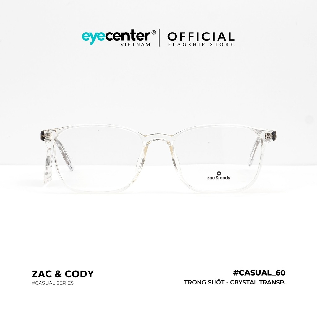[C60] Gọng kính cận nam nữ chính hãng ZAC & CODY lõi thép chống gãy nhiều màu casual.60 ZC 8245 by Eye Center Vietnam