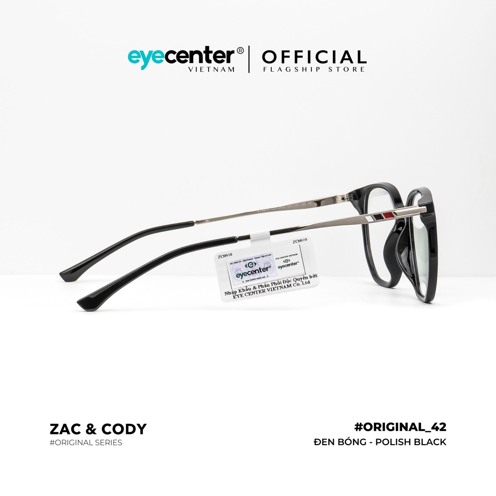 [B42] Gọng kính cận nam nữ  chính hãng ZAC & CODY kim loại chống gỉ  original.42  ZC ST6910 by Eye Center Vietnam