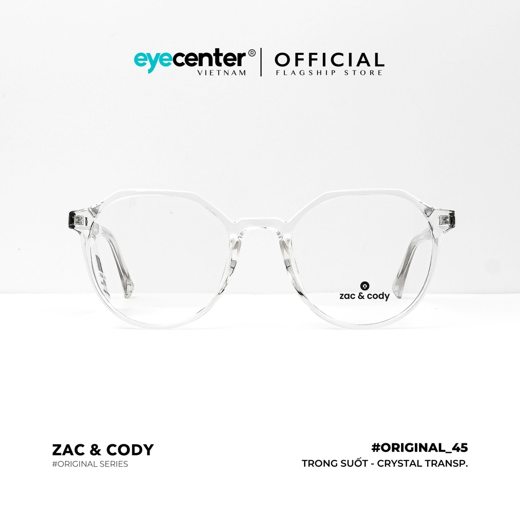 [B45] Gọng kính cận nam nữ chính hãng ZAC & CODY lõi thép chống gãy original.45 ZC K8095 by Eye Center Vietnam