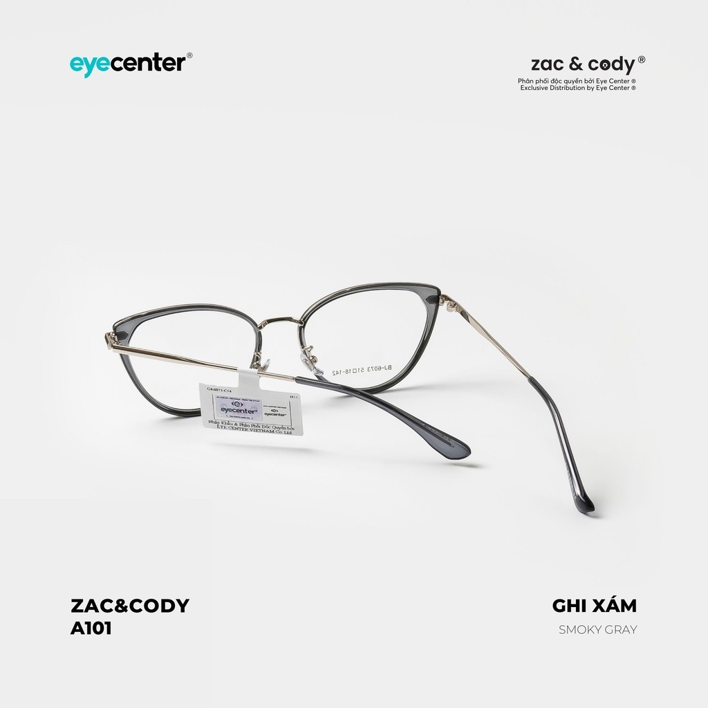 [A101][6073-11916]  Gọng kính cận nữ chính hãng ZAC & CODY BJ 6073 by Eye Center Vietnam