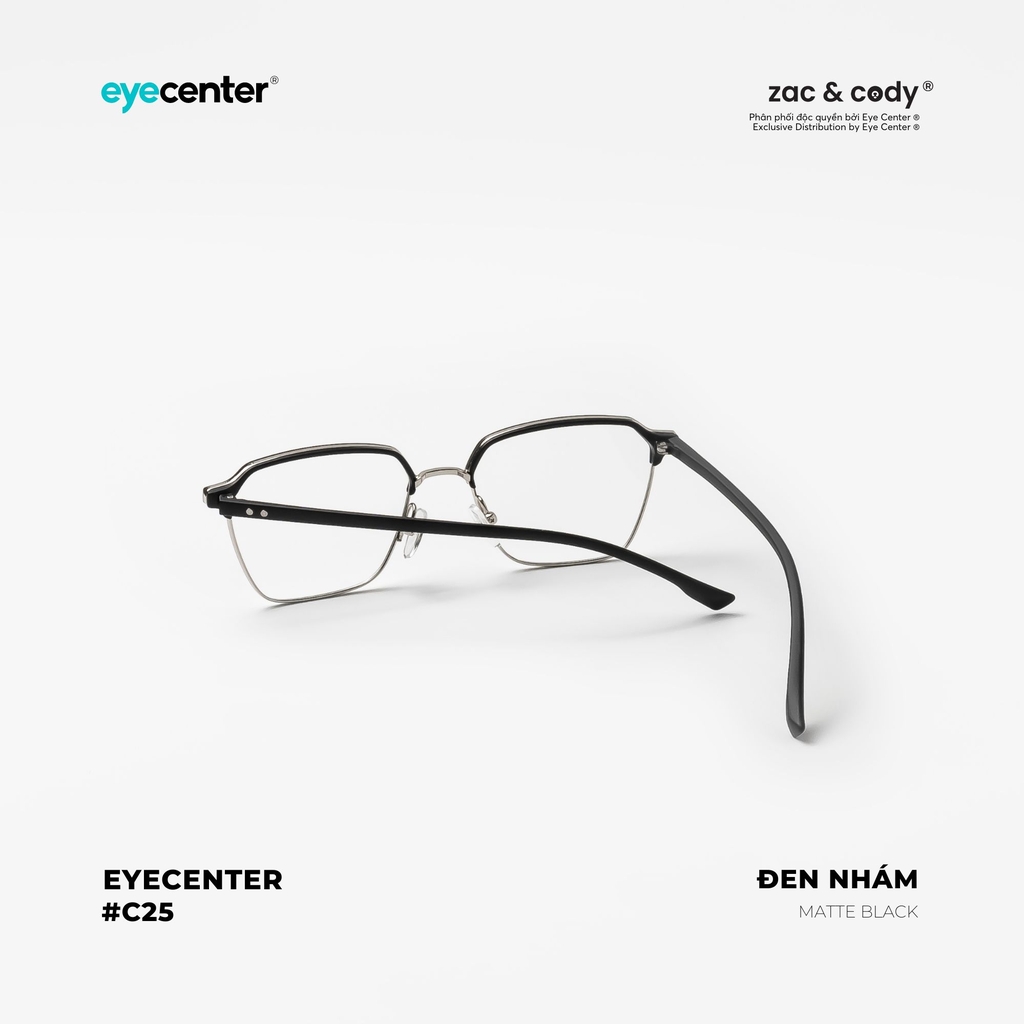 [C25]Gọng kính cận nam nữ chính hãng EYECENTER nhựa phối kim loại EC6328 by Eye Center Vietnam