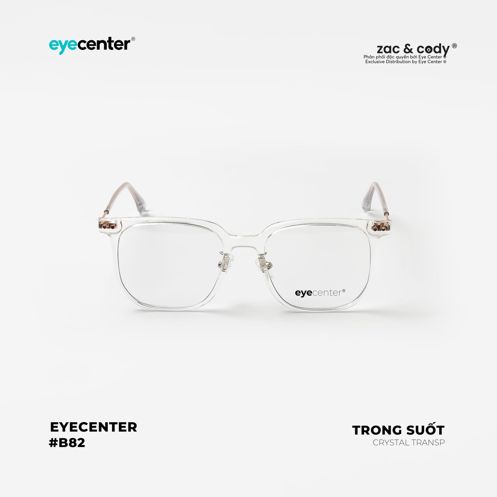 [B82] Gọng kính cận nam nữ chính hãng ZAC & CODY nhựa phối kim loại EC 3001 by Eye Center Vietnam