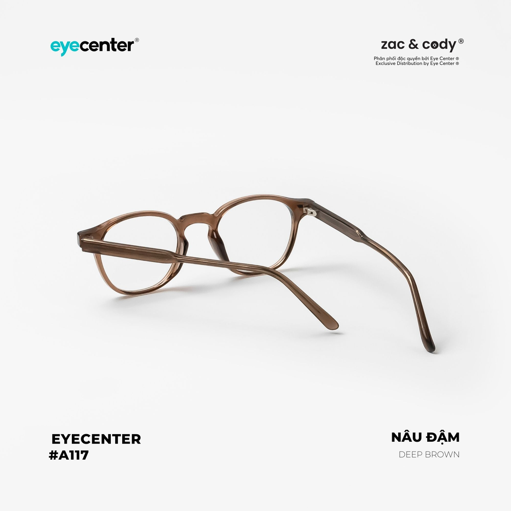 [A117] Gọng kính cận chính hãng ZAC & CODY lõi thép chống gãy 2236 by Eye Center Vietnam