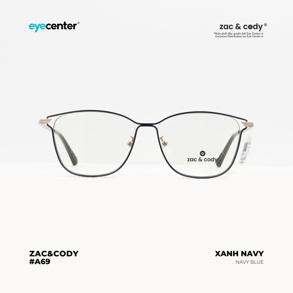 [A69]Gọng kính cận nữ chính hãng ZAC & CODY kim loại chống gỉ signature cao cấp ZC LC705 by Eye Center Vietnam