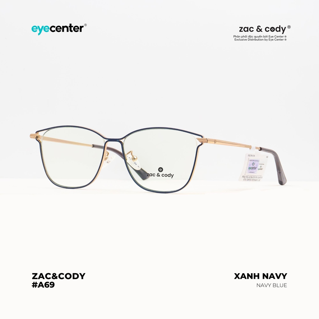 [A69]Gọng kính cận nữ chính hãng ZAC & CODY kim loại chống gỉ signature cao cấp ZC LC705 by Eye Center Vietnam