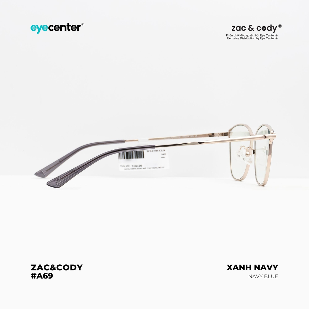 [A69]Gọng kính cận nữ chính hãng ZAC & CODY kim loại chống gỉ signature cao cấp ZC LC705 by Eye Center Vietnam