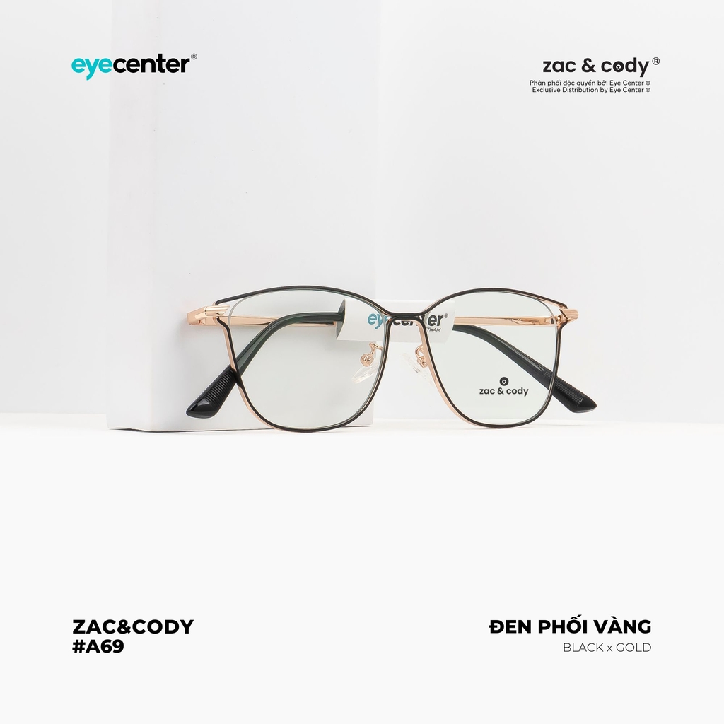 [A69]Gọng kính cận nữ chính hãng ZAC & CODY kim loại chống gỉ signature cao cấp ZC LC705 by Eye Center Vietnam