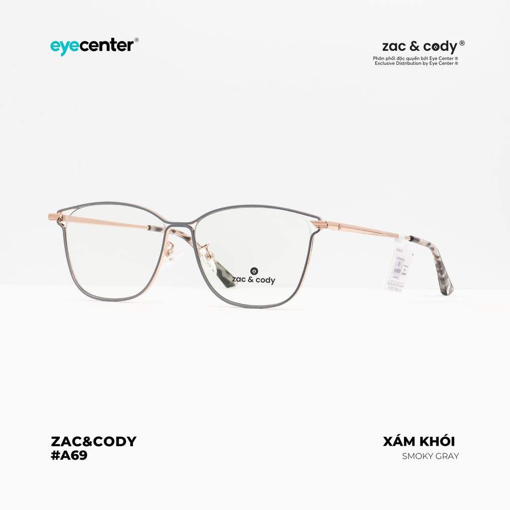 [A69]Gọng kính cận nữ chính hãng ZAC & CODY kim loại chống gỉ signature cao cấp ZC LC705 by Eye Center Vietnam