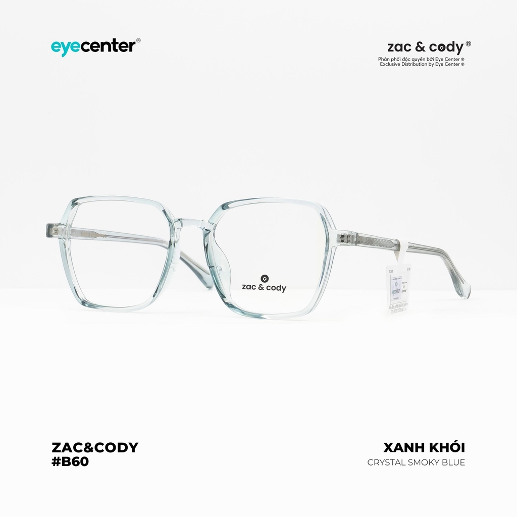 [B60] Gọng kính cận nữ chính hãng ZAC & CODY lõi thép chống gãy nhiều màu ZC 7116 by Eye Center Vietnam