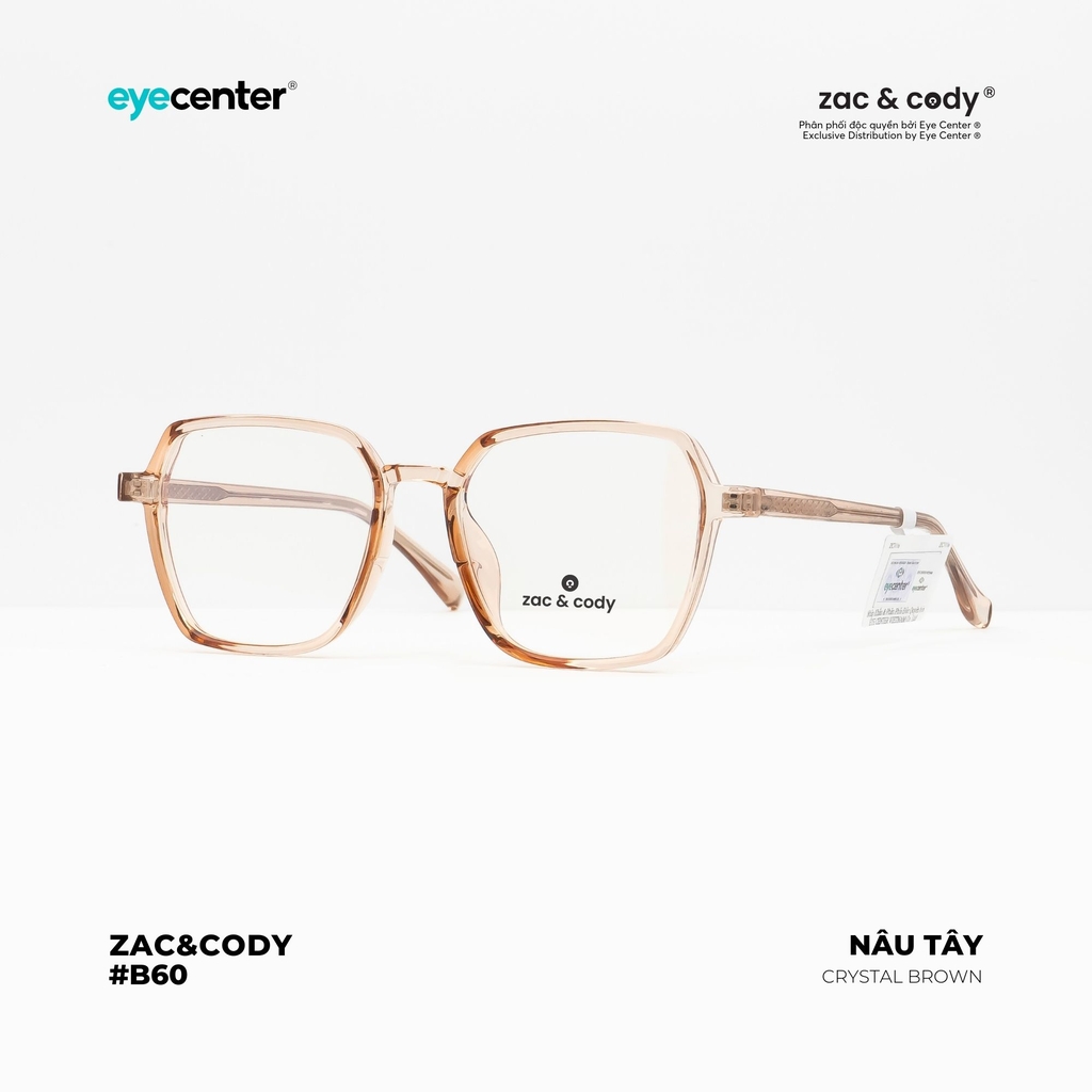 [B60] Gọng kính cận nữ chính hãng ZAC & CODY lõi thép chống gãy nhiều màu ZC 7116 by Eye Center Vietnam