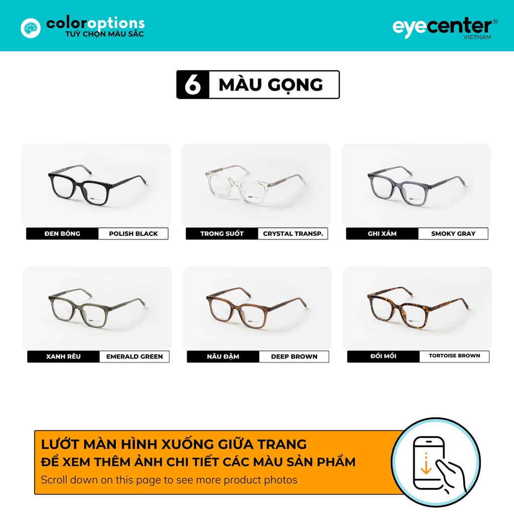 [A83] Gọng kính cận chính hãng ZAC & CODY lõi thép chống gãy 72022 by Eye Center Vietnam