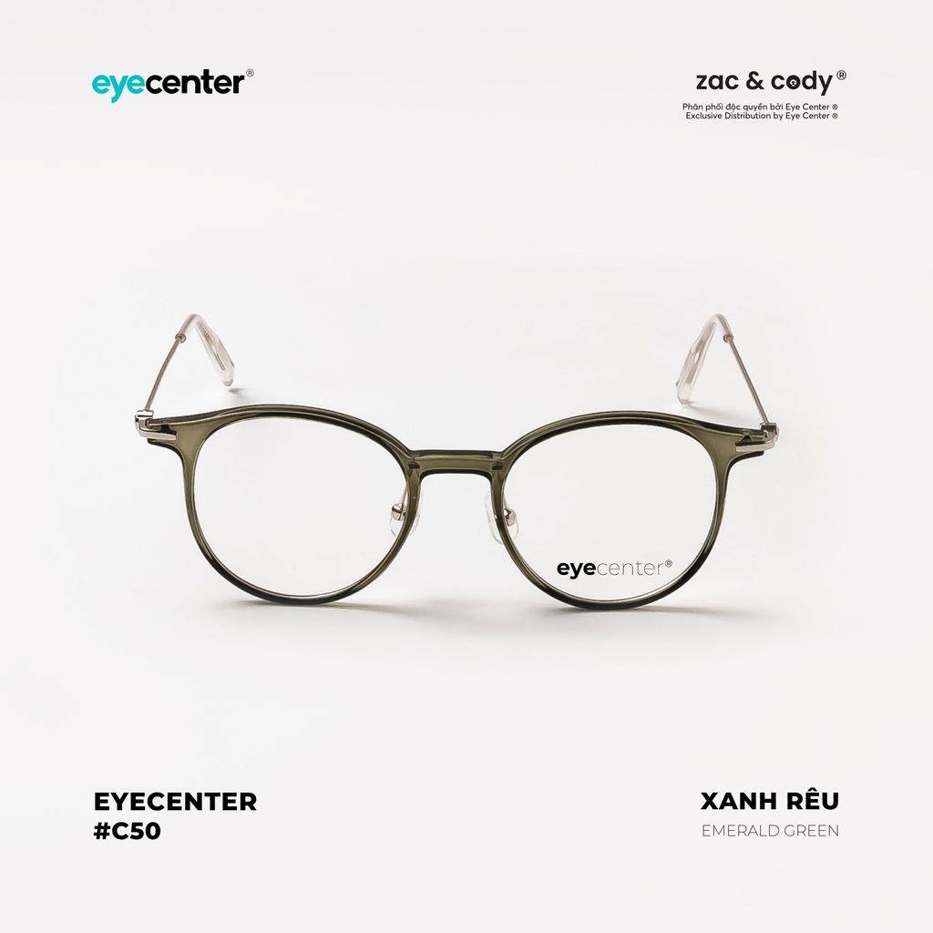 [C50] Gọng kính cận nam nữ chính hãng EYECENTER nhựa phối kim loại 83098 - 2276 by Eye Center Vietnam