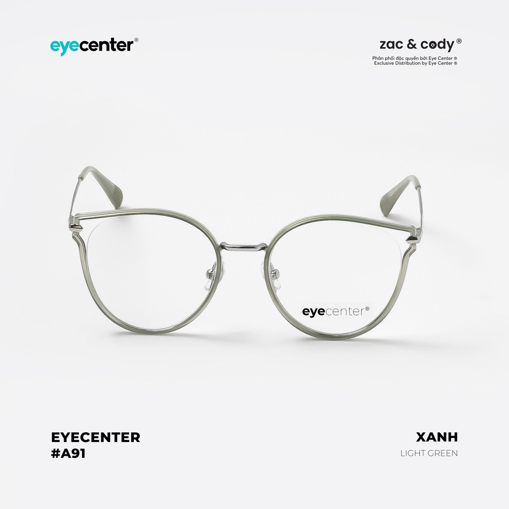 [A91] Gọng kính cận nữ chính hãng ZAC & CODY nhựa phối kim loại 2291 by Eye Center Vietnam