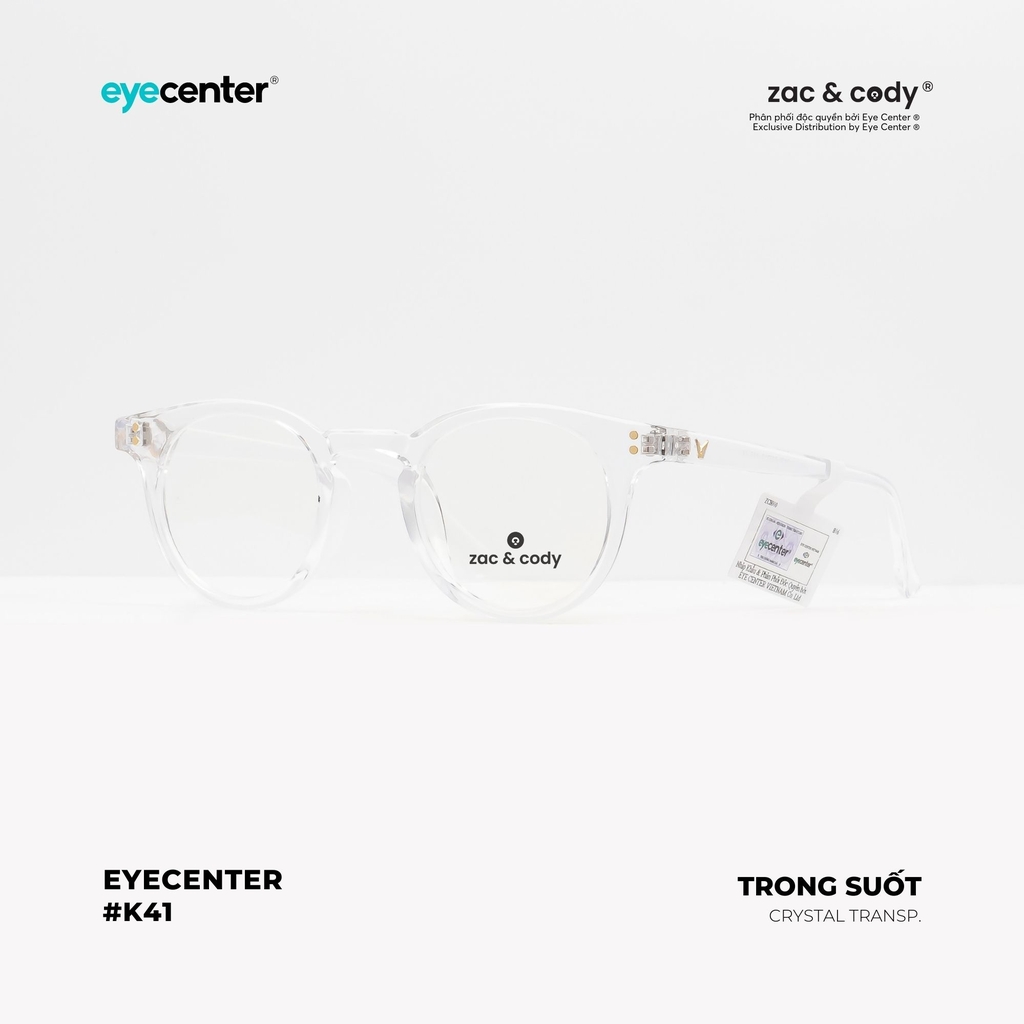 [K41] [8010 = 2129] Gọng kính cận nam nữ  chính hãng EYECENTER gọng nhựa chống gãy  K8010 by Eye Center Vietnam