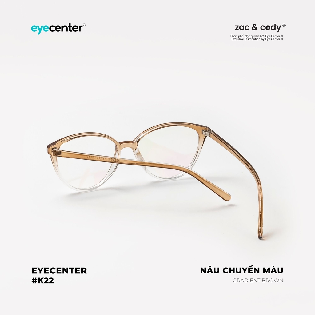 [K22] Gọng kính cận nữ chính hãng EYECENTER dáng mắt mèo nhựa dẻo chống gãy K22 EK 2360 by Eye Center Vietnam