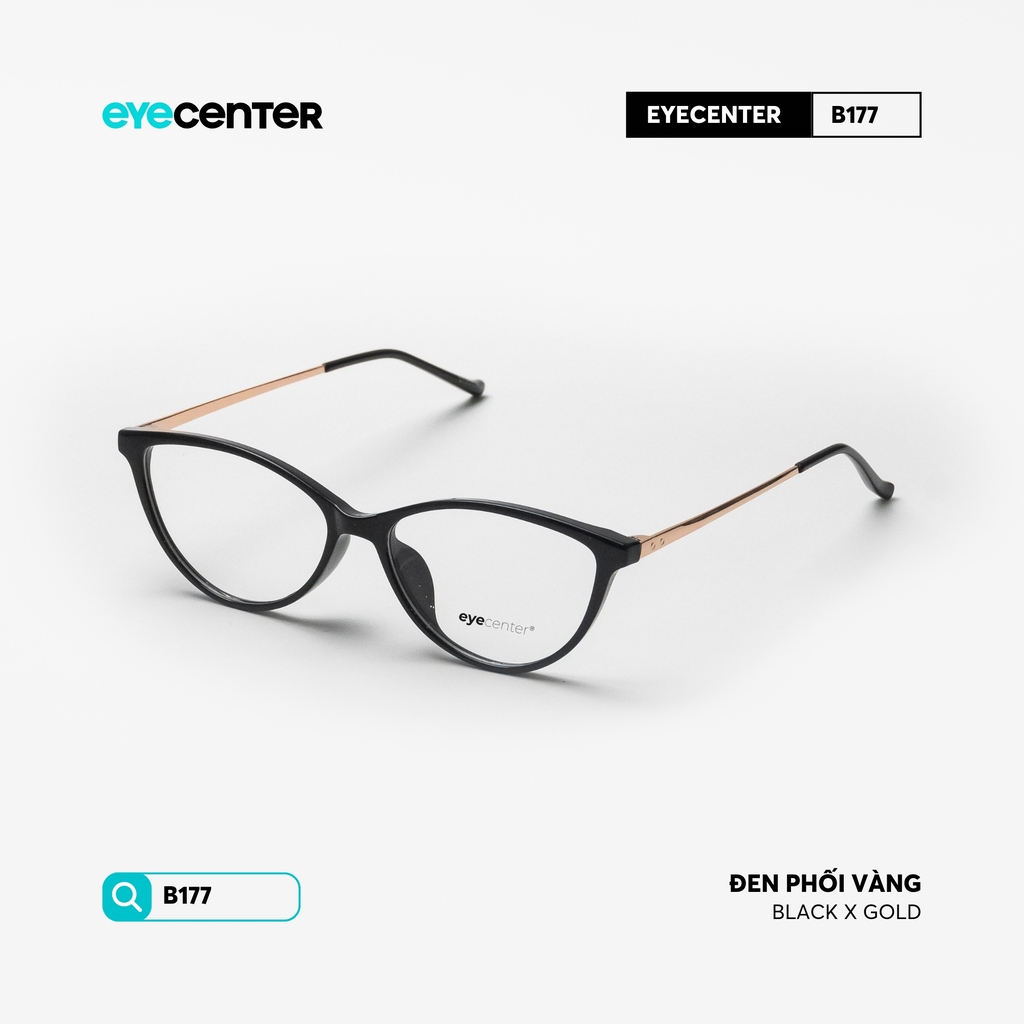[B177] Gọng kính cận nữ mắt mèo chất liệu nhựa phối kim loại chống gỉ by Eye Center Vietnam