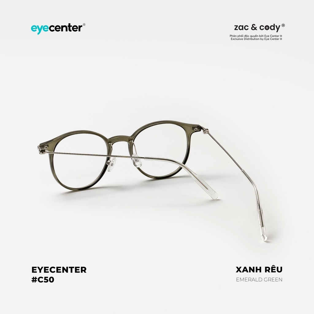[C50] Gọng kính cận nam nữ chính hãng EYECENTER nhựa phối kim loại 83098 - 2276 by Eye Center Vietnam