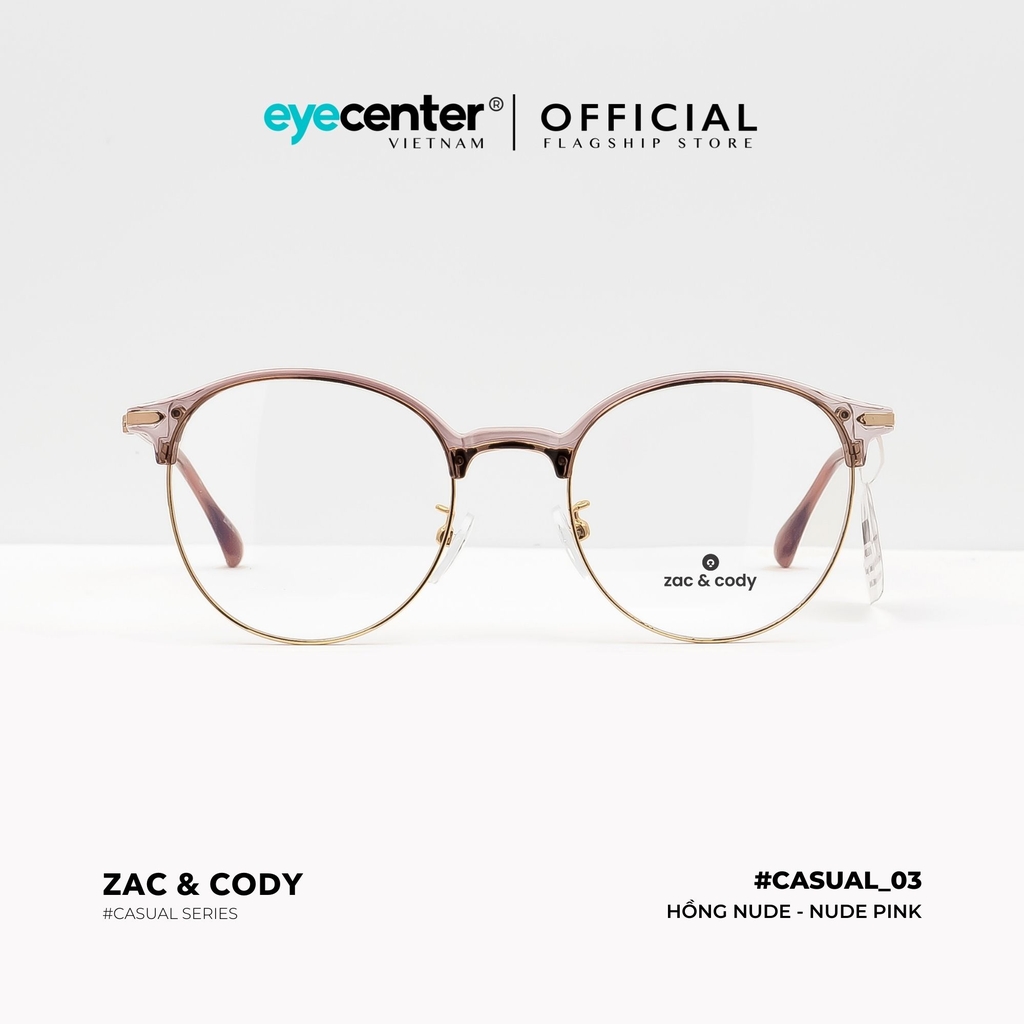 [C03] Gọng kính cận nam nữ chính hãng ZAC & CODY kim loại chống gỉ nhiều màu casual.03 2736 by Eye Center Vietnam