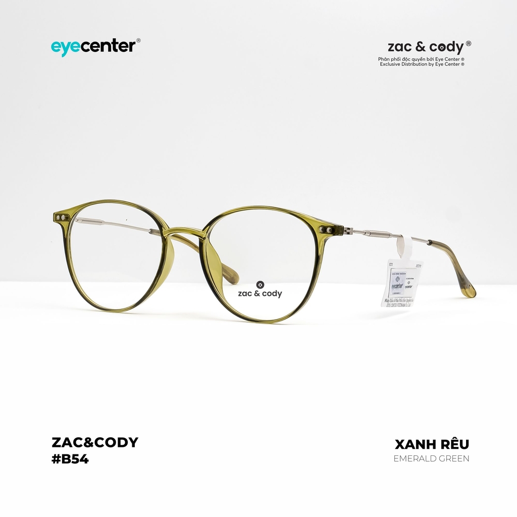 [B54] Gọng kính cận nam nữ chính hãng Zac & Cody  kim loại chống gỉ nhiều màu original.54  ZC 9531  by Eye Center Vietnam