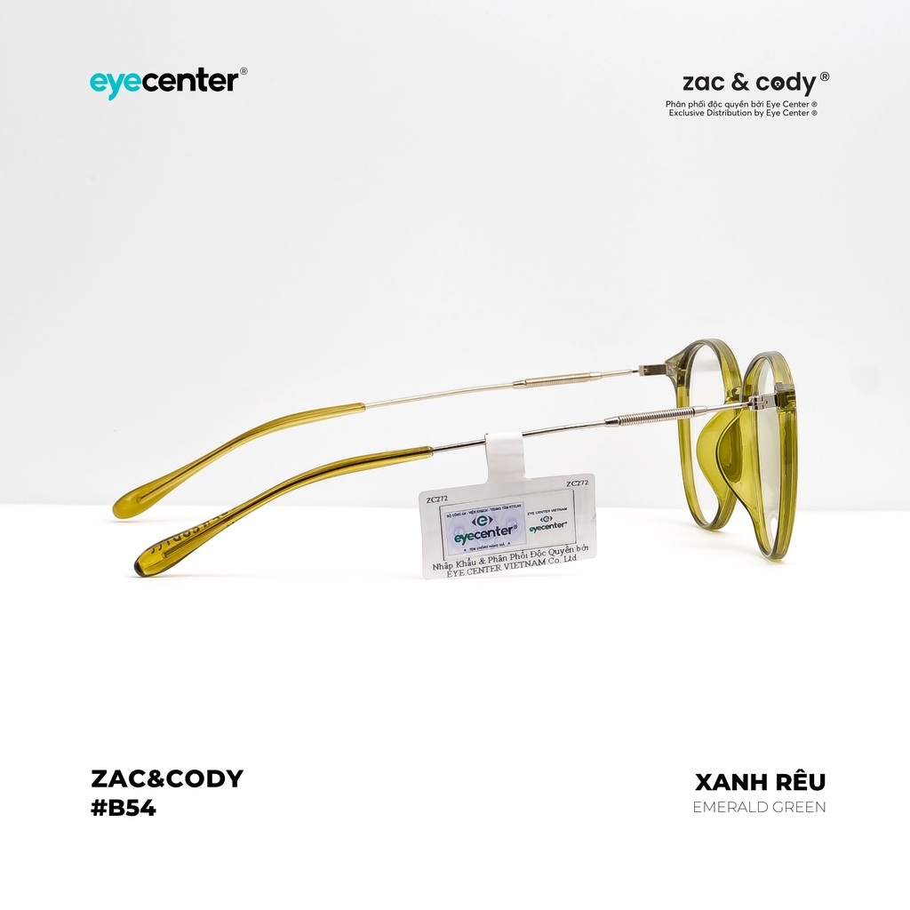 [B54] Gọng kính cận nam nữ chính hãng Zac & Cody  kim loại chống gỉ nhiều màu original.54  ZC 9531  by Eye Center Vietnam
