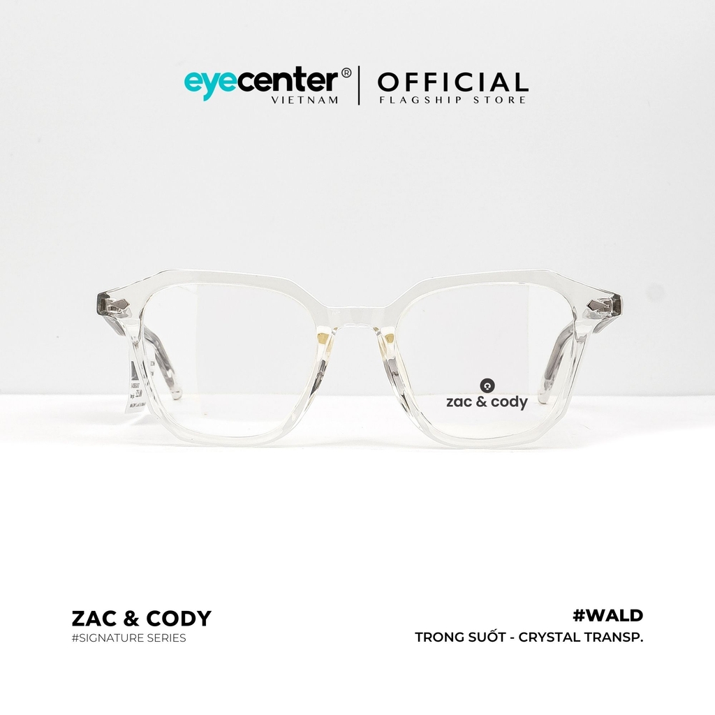 [A46] Gọng kính cận nam nữ Wald chính hãng ZAC & CODY lõi thép chống gãy  ZC CH2806 A46 by Eye Center Vietnam