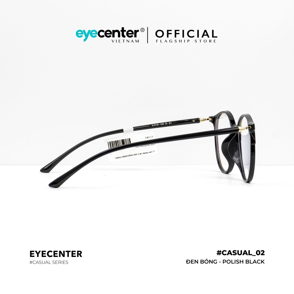 [K02]Gọng kính cận nam nữ chính hãng EYECENTER nhựa dẻo chống gãy siêu nhẹ K02 TR90 EK 513 by Eye Center Vietnam