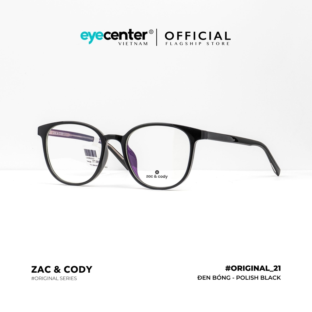 [B21] Gọng kính cận nam nữ chính hãng ZAC & CODY lõi thép chống gãy nhiều màu thời trang original.21 ZC K8050  by Eye Center Vietnam