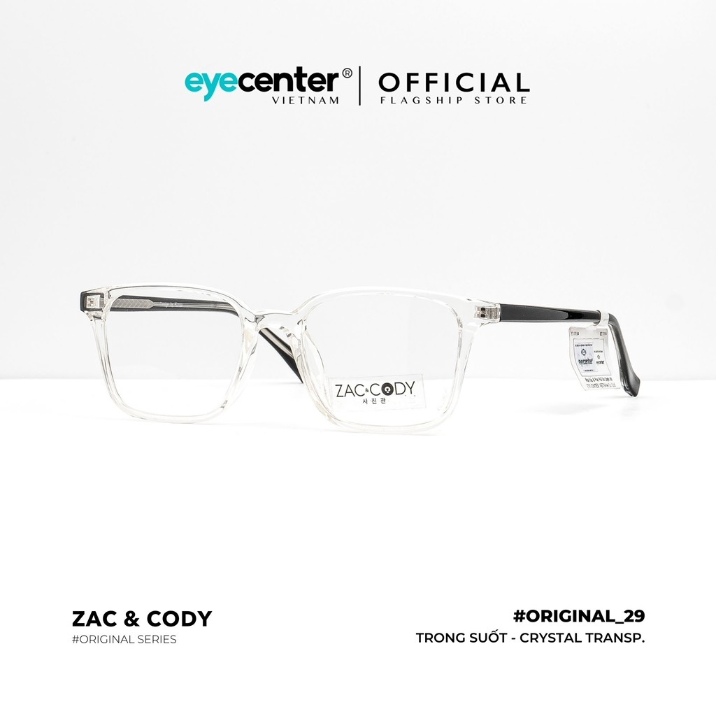 [B29] [17134-7110] Gọng kính cận nam nữ  chính hãng ZAC & CODY lõi thép chống gãy  original.29  ZC TR17134 by Eye Center Vietnam