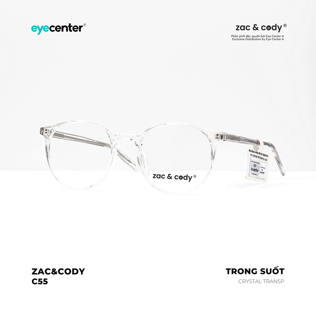 [C55] Gọng kính cận nữ chính hãng ZAC & CODY lõi thép chống gãy nhiều màu casual.55 ZC 8243 by Eye Center Vietnam