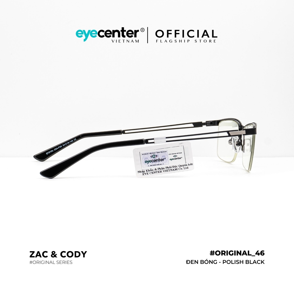[B46] Gọng kính cận nam nữ chính hãng ZAC & CODY kim loại chống gỉ nhiều màu original.46 ST 5916 by Eye Center Vietnam